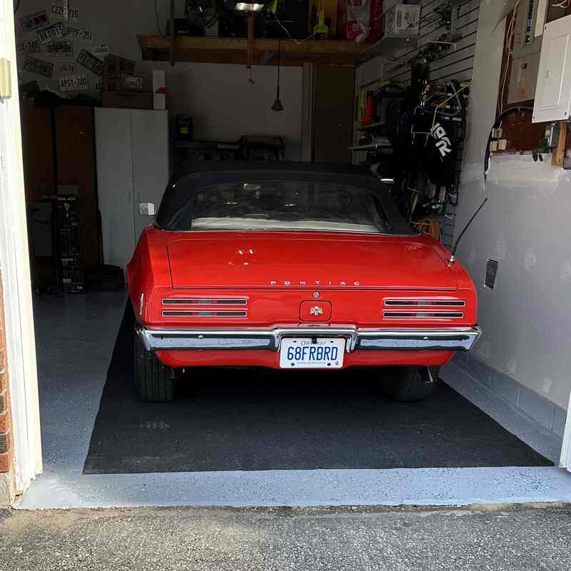 Rear view in the garage