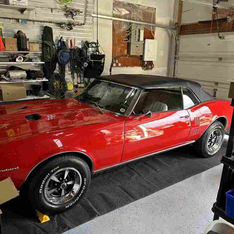 68 Firebird in the garage